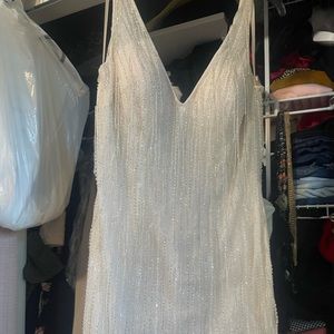 Gianni Bini Sparkling Cream Mini Dress